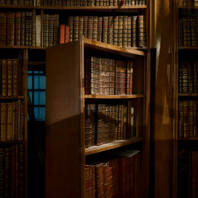 Escape room interior with themed props